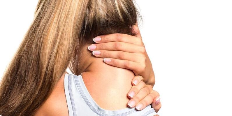 Nackenschmerzen bei einem Mädchen mit Osteochondrose