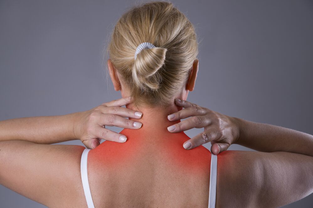 Symptome einer zervikalen Osteochondrose